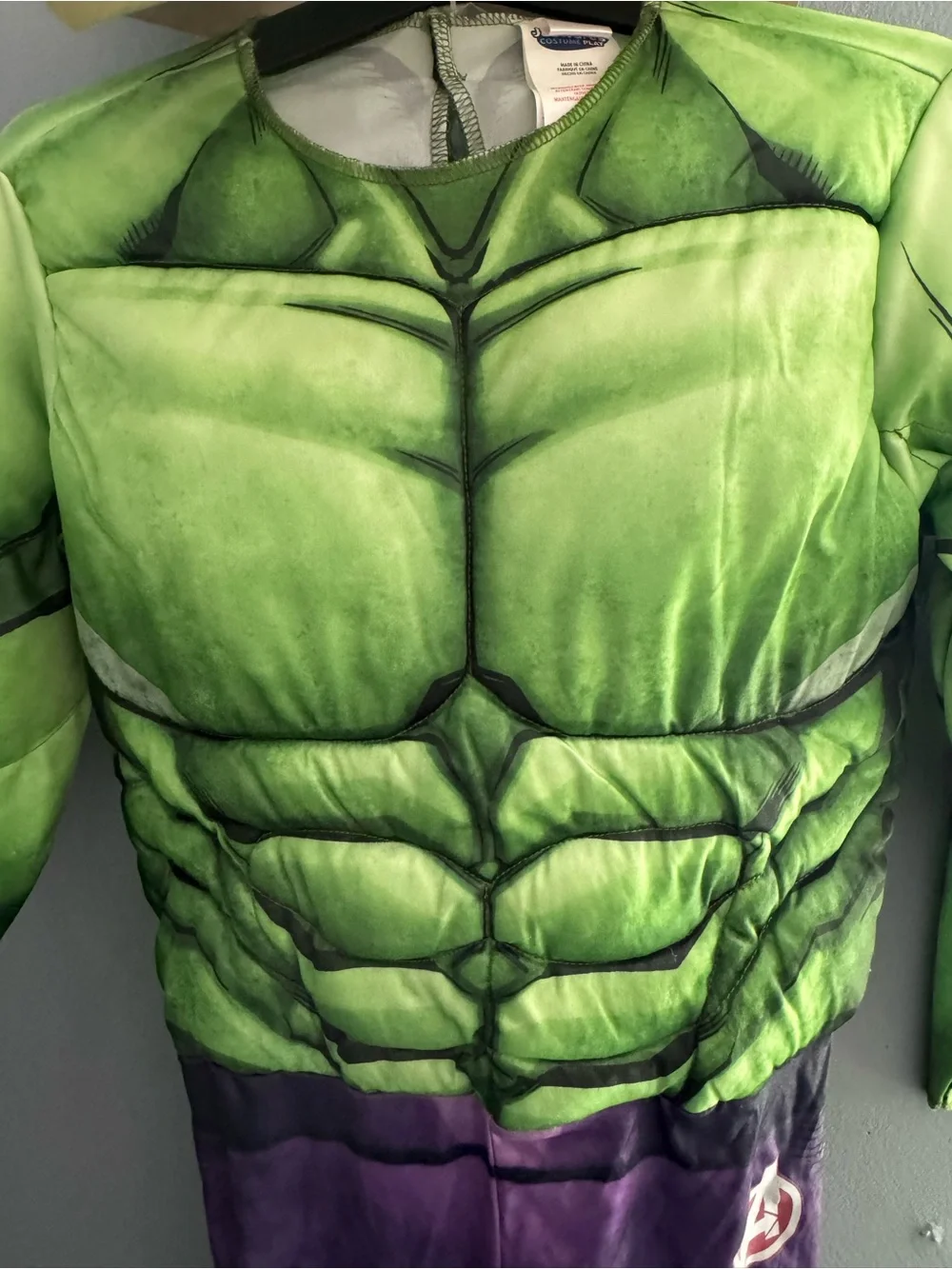 Marvel Hulk Muscle Chest Kids Costume - large size 12-14